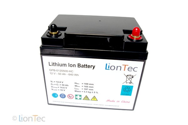 Lithium-Ion-Battery 12 V - 50 Ah